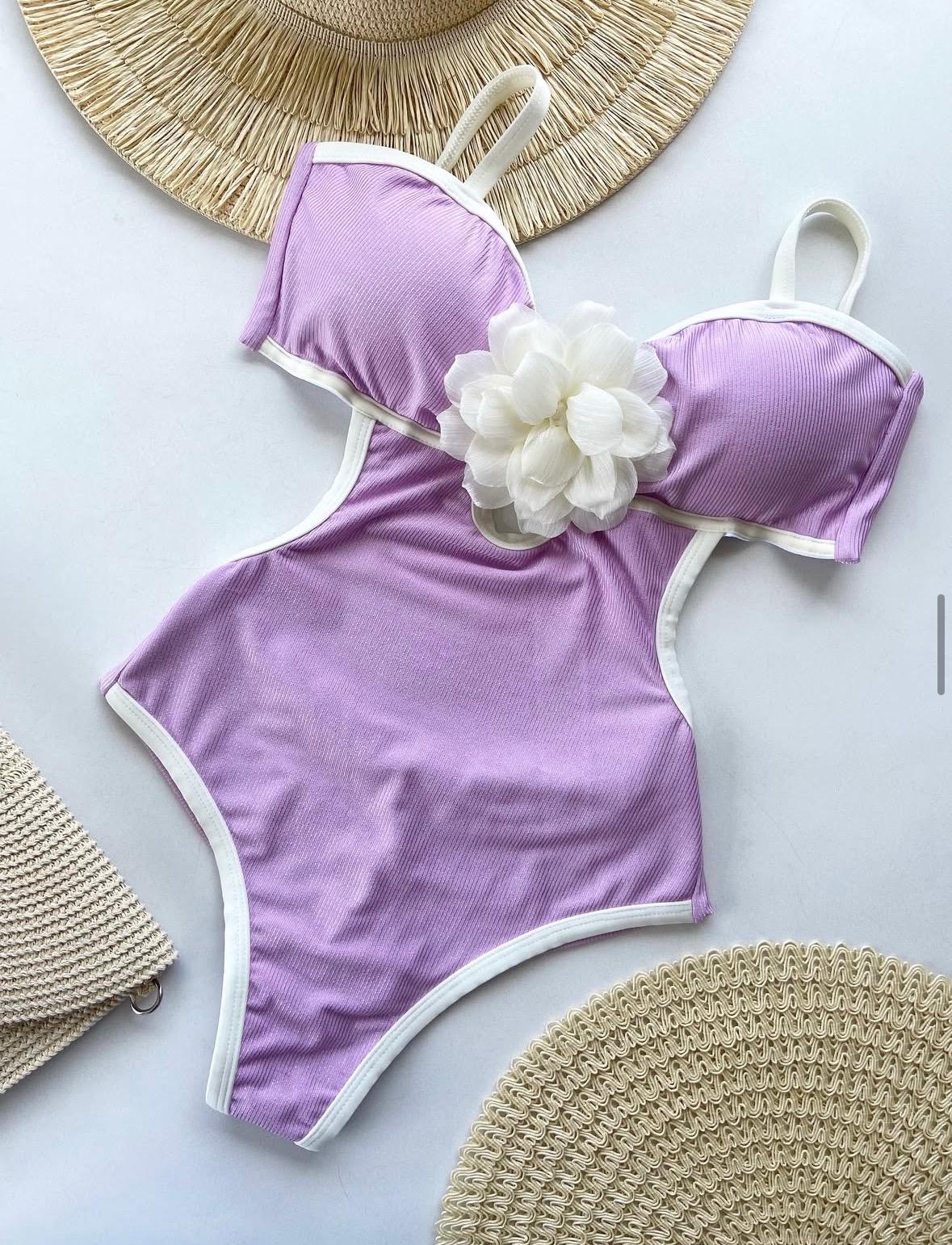 Maiô Lilás Plus Size